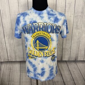 NBA Golden State Warriors Mens Medium Blue Tye Dye Short Sleeve Crewneck T-Shirt